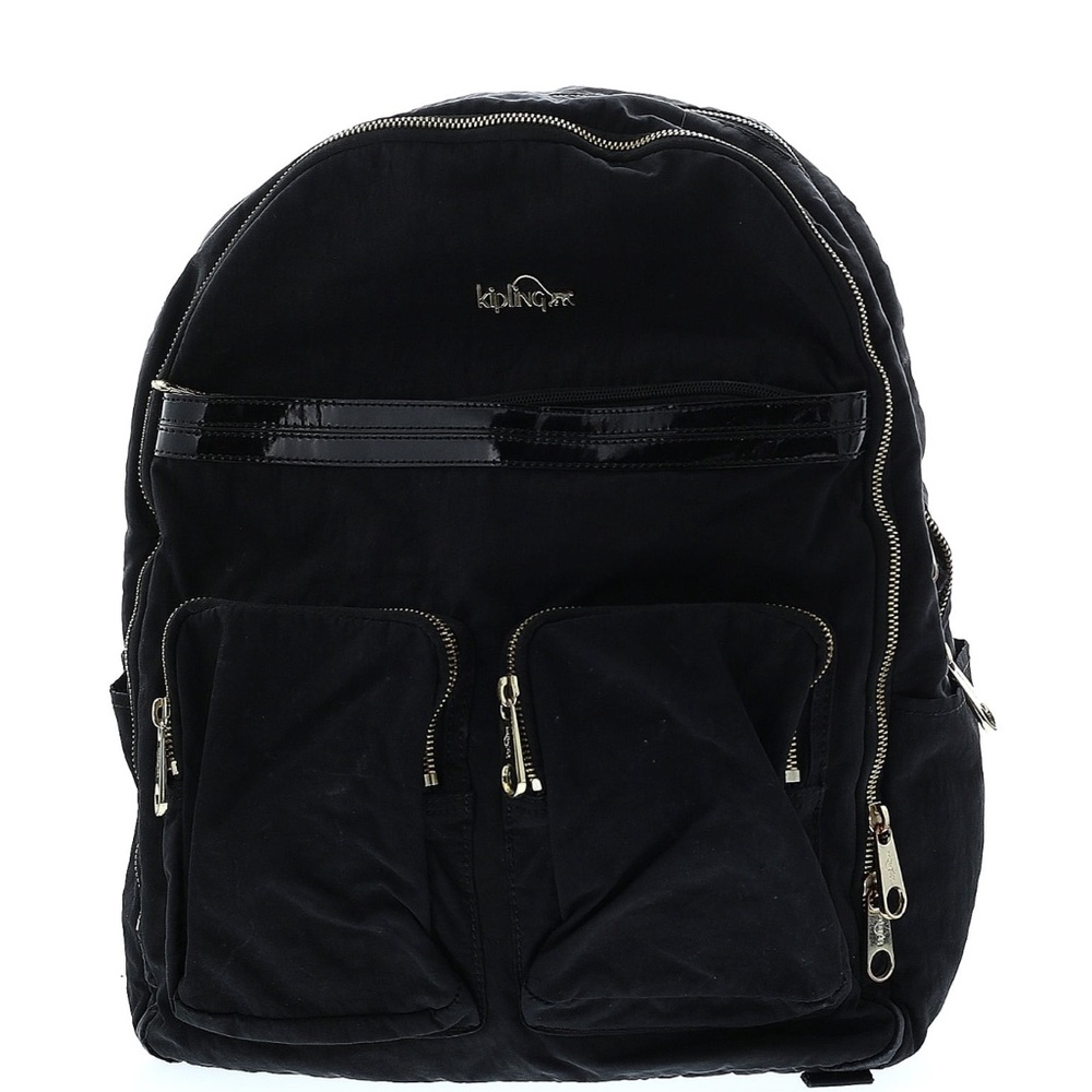 Kipling Black Backpack with Gold Accents